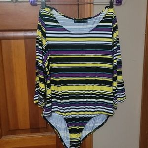 Multi Color Stripe Bodysuit